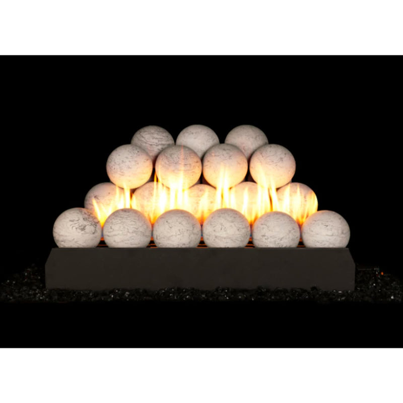 18" Peterson Carrera Marble Fireball Ventless Gas Logs | Real Fyre