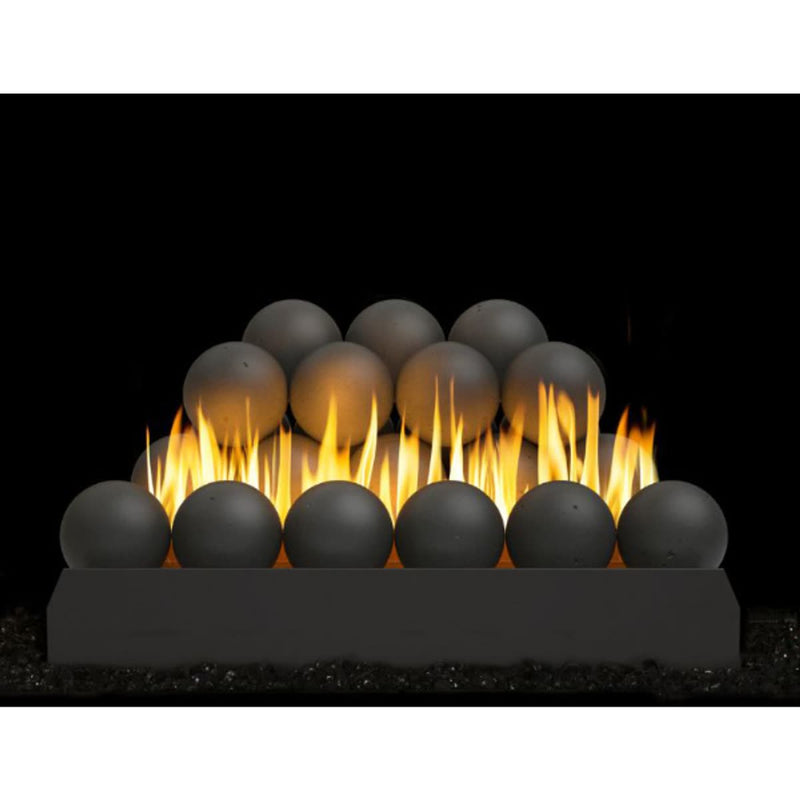 18" Peterson Epic Black Fireball Ventless Gas Logs | Real Fyre