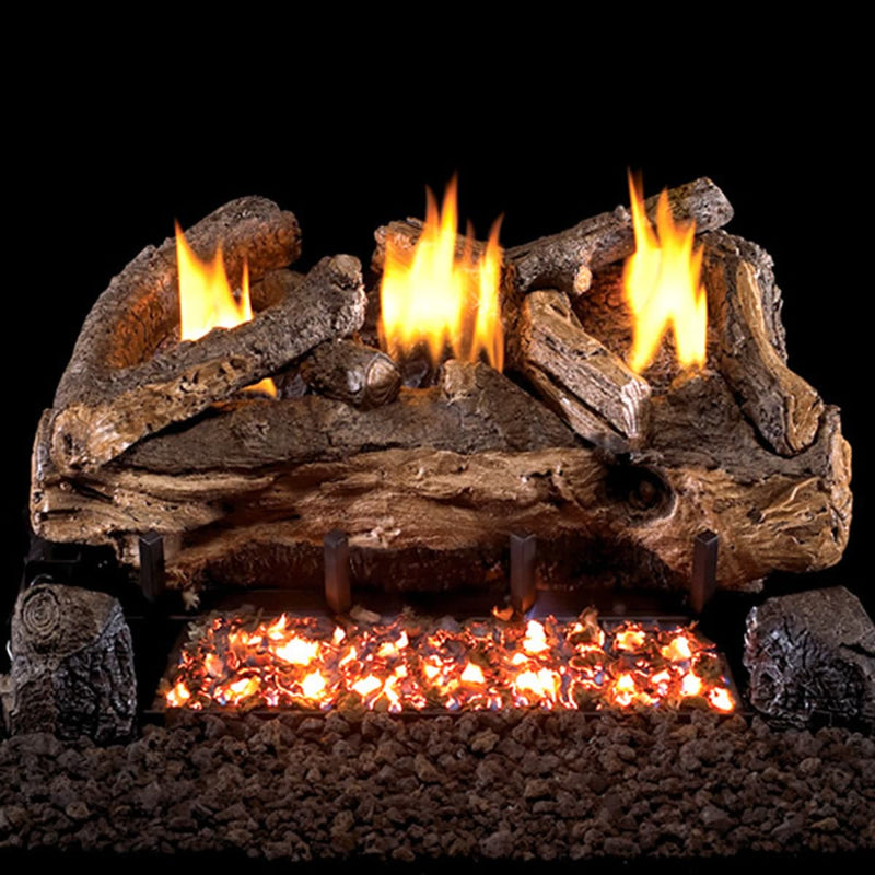 16" Peterson Evening Fyre Split Refractory Ventless Gas Logs | Real Fyre