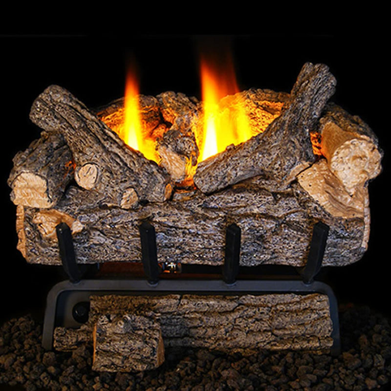 16" Peterson Valley Oak Refractory Ventless Gas Logs | Real Fyre