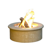 American Fyre Designs El Dorado 39" Round Gas Fire Pit - Light Basalt, Natural Gas