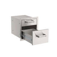 Fire Magic Premium Flush 14-Inch Double Access Drawer with Soft Close