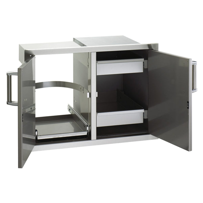Fire Magic Legacy 30-Inch Double Access Doors with Dual Drawers & Trash Tray