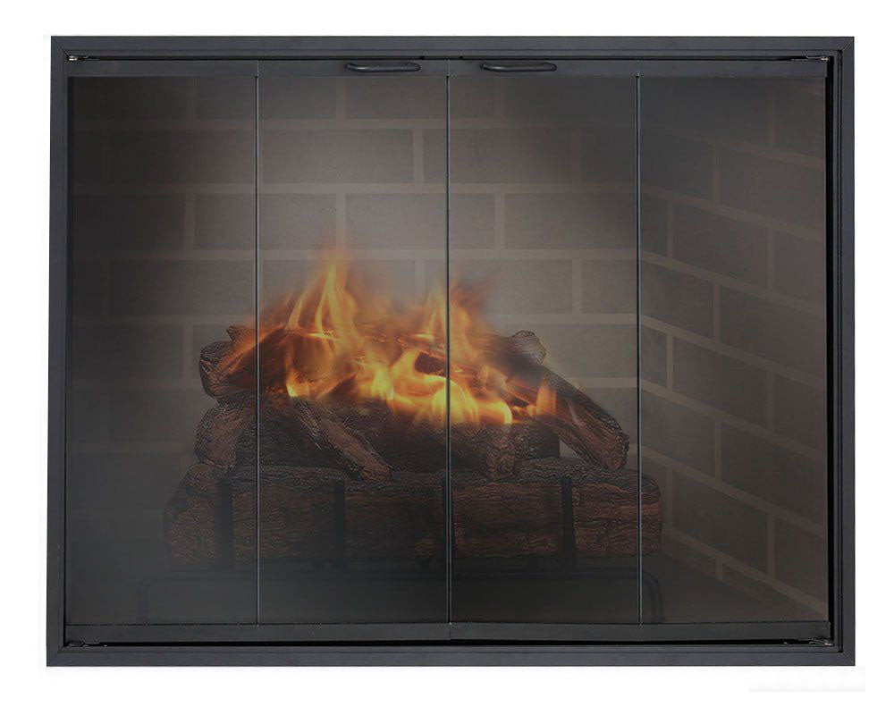 Stiletto Cutback Fireplace Glass Doors | Modern & Elegant Fireplace Doors | Easy Installation & Durable Quality | Custom Made