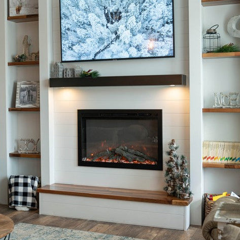Fully Customizable LED Floating Metal Shelves Non Combustible in 25+ Finishes and Any Size