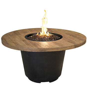 French Barrel Oak Cosmo Round Firetable