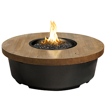 French Barrel Oak Contempo Round Firetable