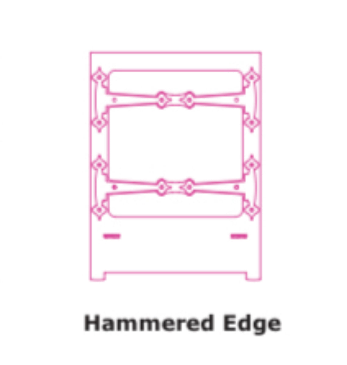 Hammered Edge Logs Basket / Rustic Copper Finish