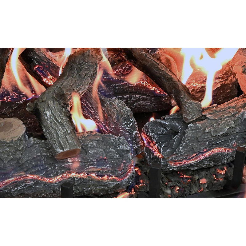 Grand Canyon 36" Lava Front-View Burner with GlowFire Logs - Electronic Ignition