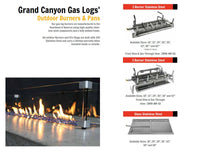 Grand Canyon 96" H-Style Linear Glass Burner System - Stainless Steel (Natural Gas)