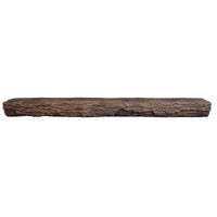 Half Round Log Non-Combustible Concrete Mantel Shelf Maduro Finish