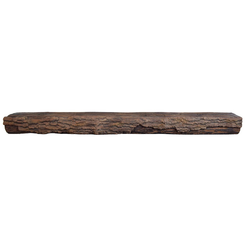 Half Round Log Non-Combustible Concrete Mantel Shelf Maduro Finish