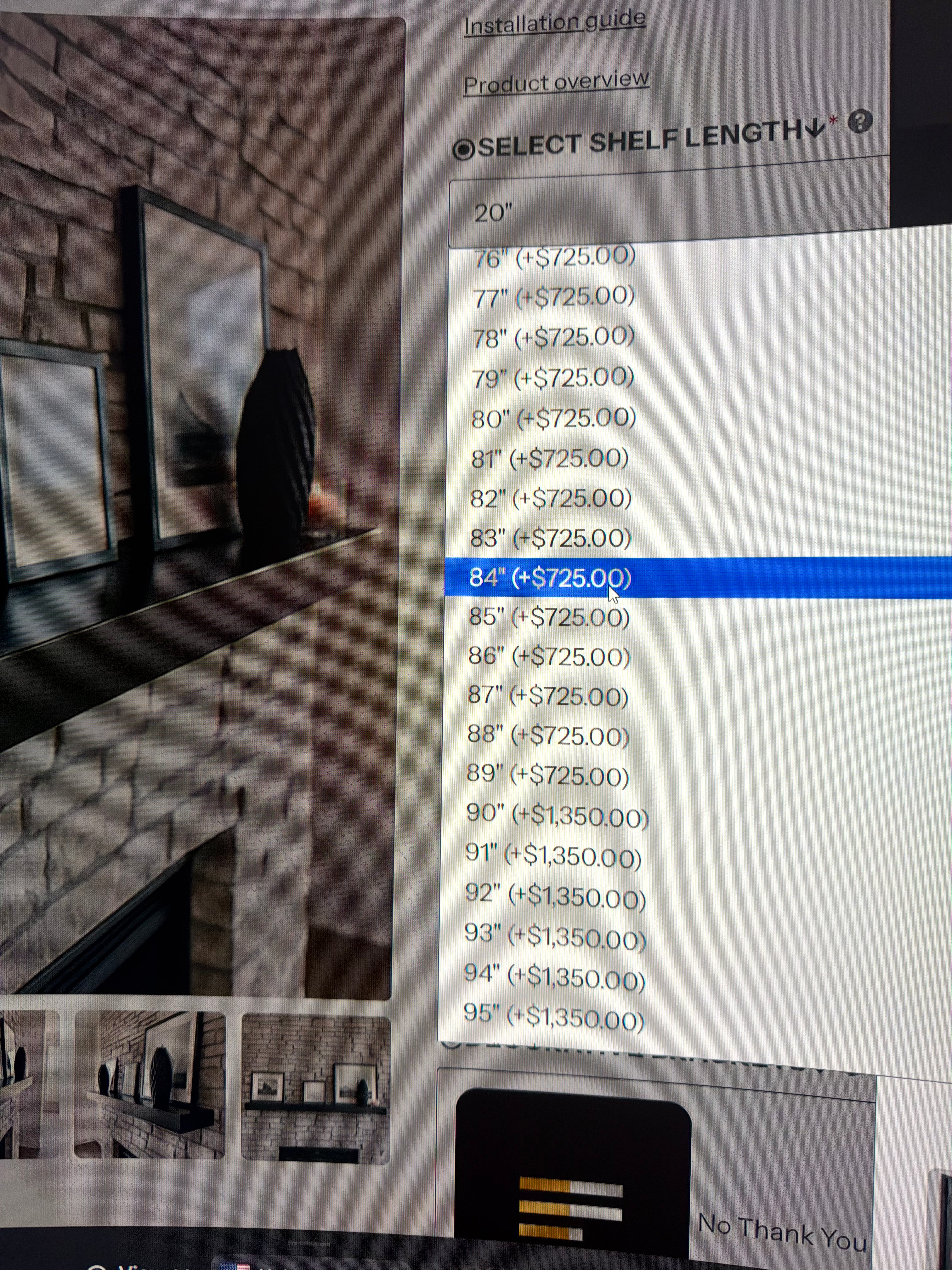 #7443 - Up charge for size