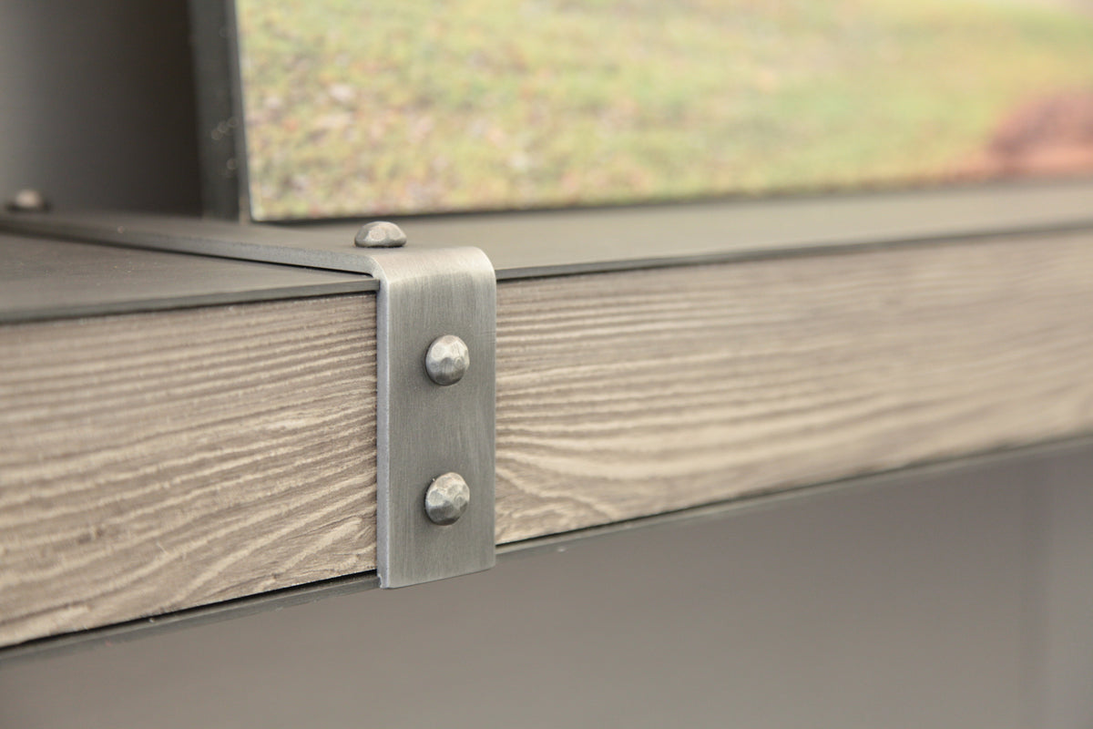 Fully Customizable Floating Shelves Transitional Wood+Metal in 25+ Finishes and Any Size