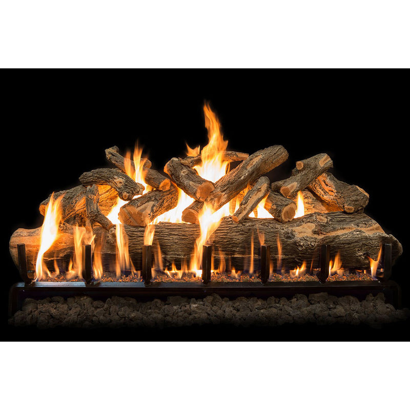 Grand Canyon 60" Arizona Weathered Oak Jumbo See-Through Vented Gas Log Set - 15 Piece