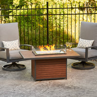 Kenwood and Brooks Rectangular Chat-Height Gas Fire Pit Table — manufacturer product photograph 2; selected configuration shown