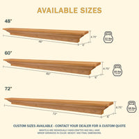 Madison Wood Mantel Shelf Kit Unfinished