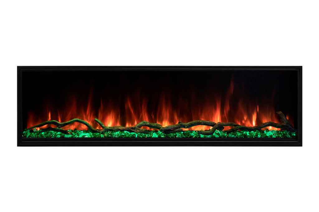 Modern Flames Landscape Pro Slim 80-Inch Built In Wall Mount Electric Fireplace - Model LPS-8014