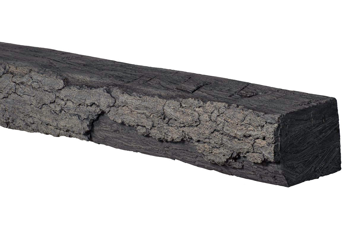 Half-Round Sleeper Non-Combustible Concrete Mantel Shelf Eclipse Finish
