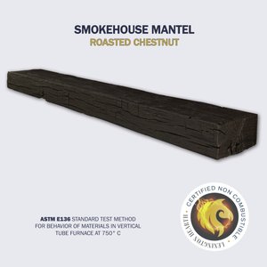 Smokehouse Non-Combustible Concrete Mantel Shelf Roasted Chestnut Finish