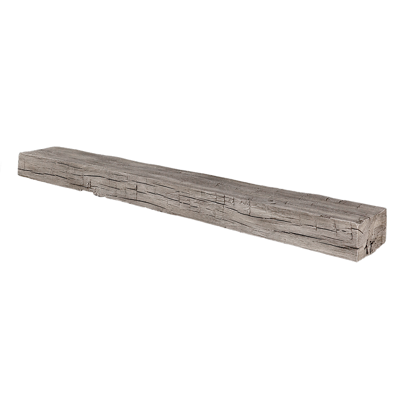 Smokehouse Non-Combustible Concrete Mantel Shelf Weathered Grey Finish