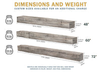 Hayloft Non-Combustible Concrete Mantel Shelf Weathered Grey Finish