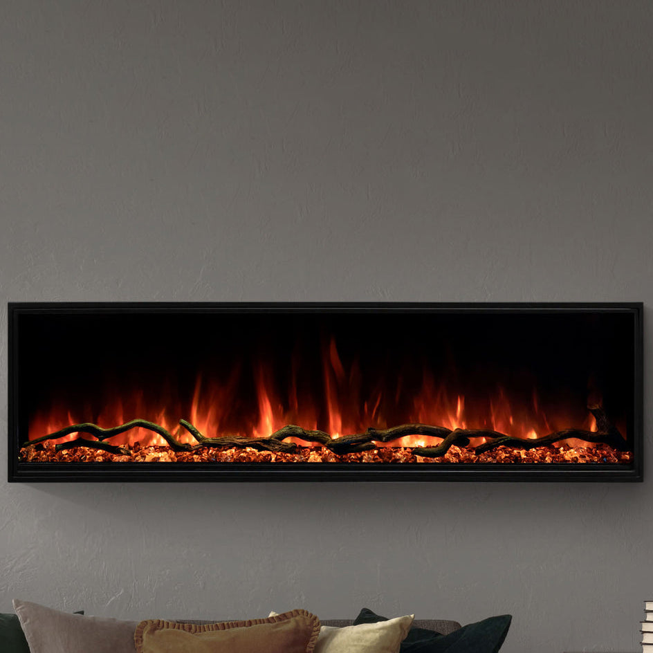 Modern Flames Landscape Pro Slim 68-Inch Built In Wall Mount Electric Fireplace - Model LPS-6814