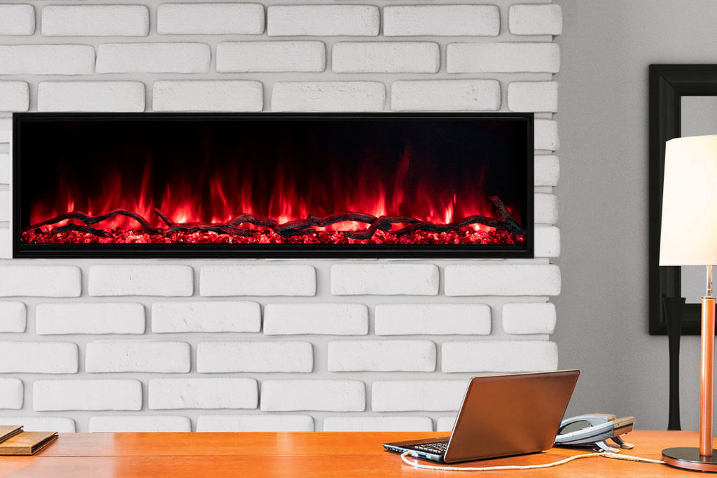 Modern Flames Landscape Pro Slim 56-Inch Built In Wall Mount Electric Fireplace - Model LPS-5614