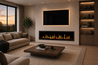 Modern Flames Orion V2 Slim 60" HelioVision Single-Sided Electric Fireplace - Model OR60-SLIM-V2