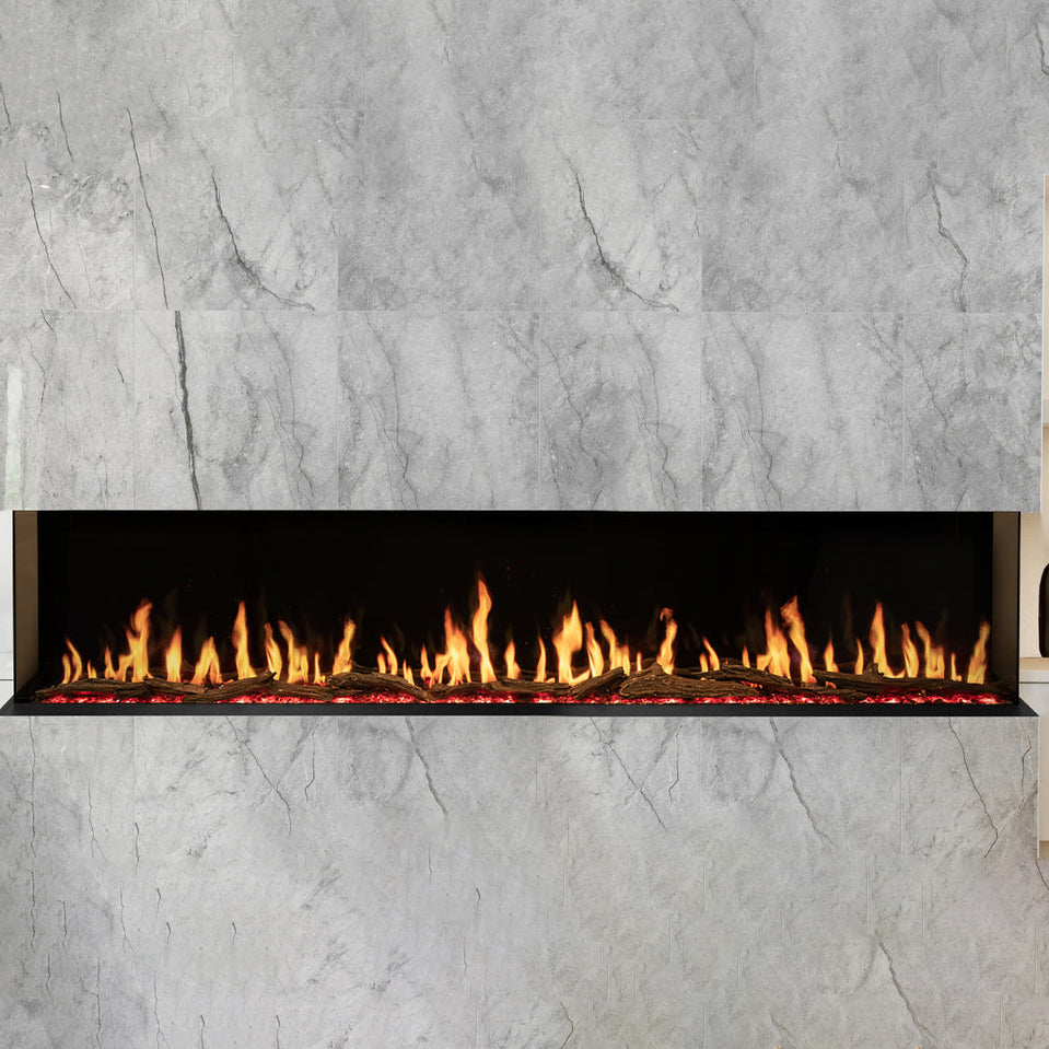 Modern Flames Orion Multi 120-Inch Three-Sided Built-In Electric Fireplace - Model OR120-MULTI