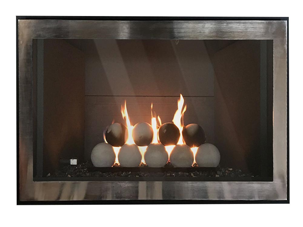 Original Moderne - Single Panel Masonry & Prefab Fireplace Glass Doors
