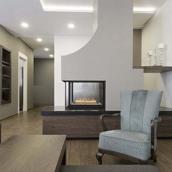 Montigo Divine Pier 38" Peninsula Linear Direct Vent Gas Fireplace - Model HL38PF