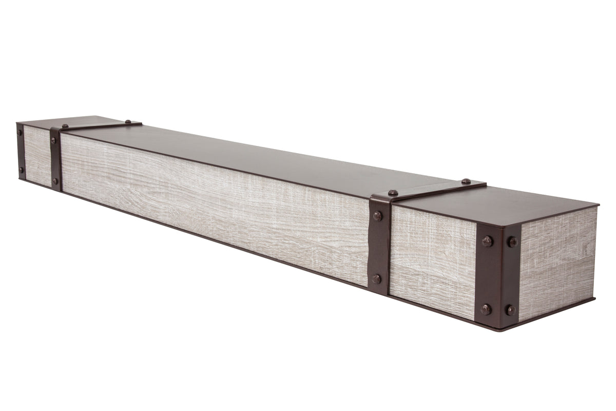 Fully Customizable Floating Shelves Transitional Wood+Metal in 25+ Finishes and Any Size
