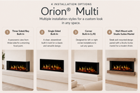 Modern Flames Orion V2 Multi 52" HelioVision Multi-Sided Built-In Electric Fireplace - Model OR52-MULTI-V2