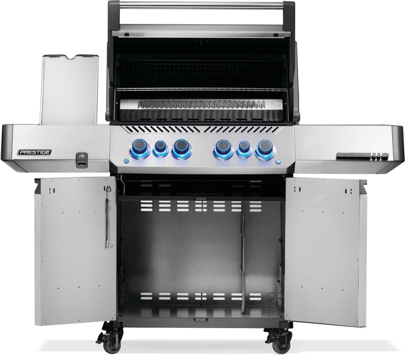 Napoleon Prestige 500 RSIB Freestanding Gas Grill with Infrared Side & Rear Burners - Stainless Steel