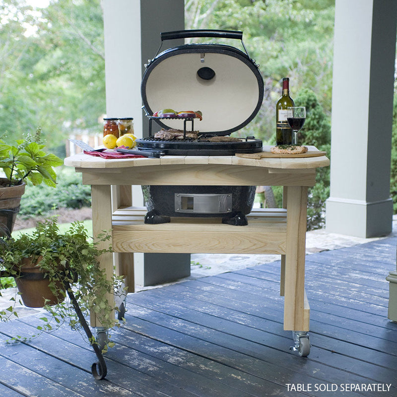 Primo Oval Junior 200 Ceramic Kamado Charcoal Grill — Head Only