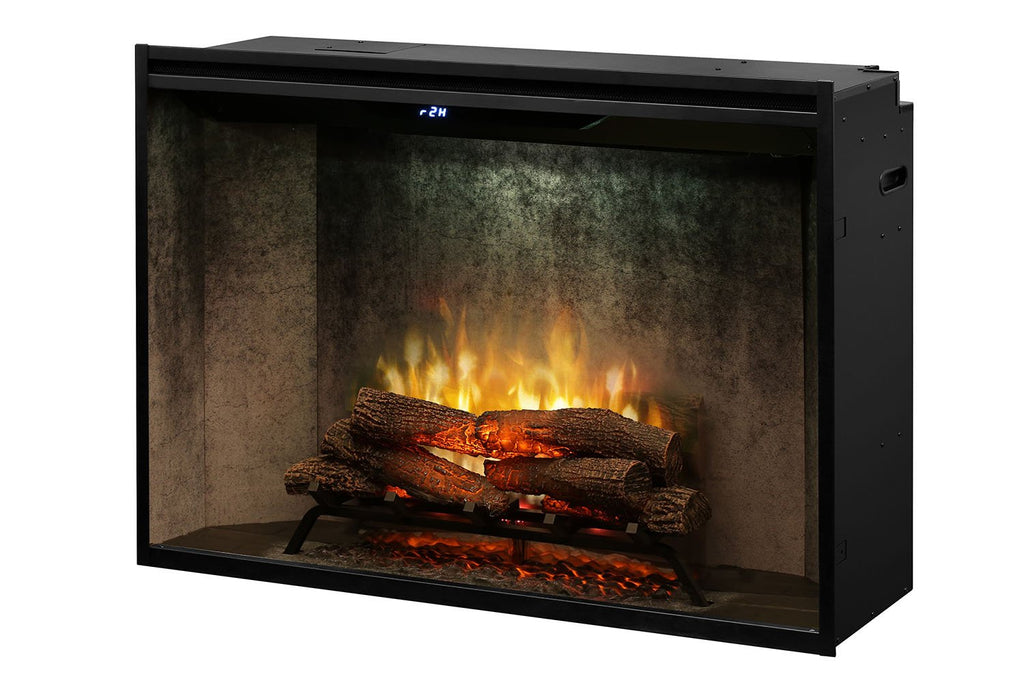 New Dimplex Revillusion 42 inch Built-In Electric Firebox w/ Glass and Plug Kit | Weathered Concrete