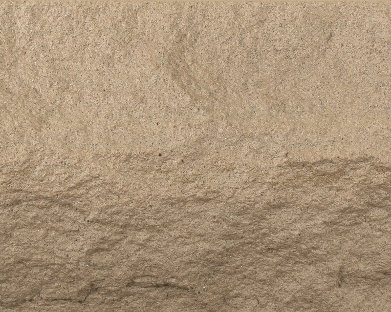 Rockface Stone Non-Combustible Concrete Mantel Shelf Turfway Tan Finish