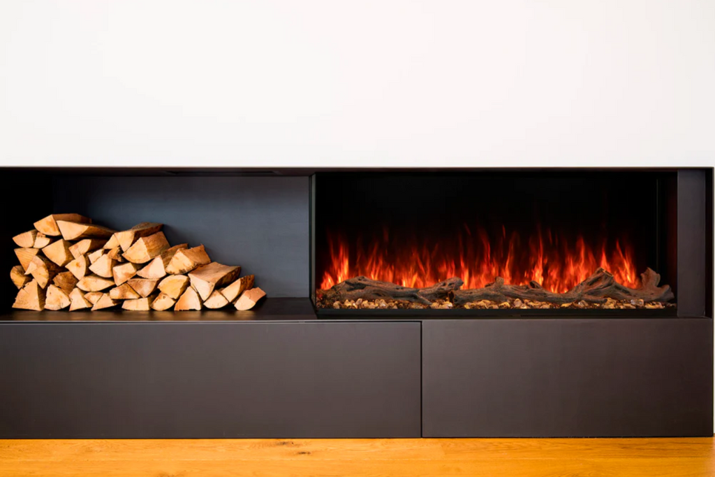 Modern Flames LPM-6816-WMC Landscape Pro Multi 68-Inch Three-Sided / Two-Sided Electric Fireplace with Wall Mount Mantel
