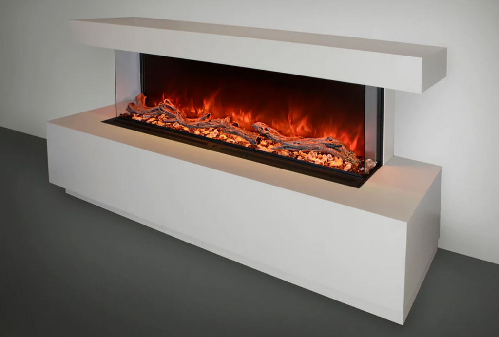 Modern Flames LPM-5616-WMC Landscape Pro Multi 56-Inch Three-Sided / Two-Sided Electric Fireplace with Wall Mount Mantel