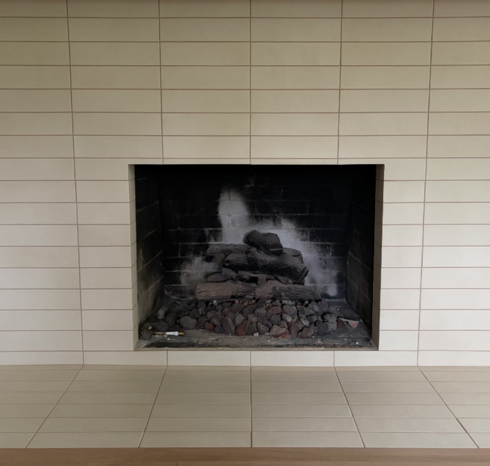 Stiletto Cutback Remake fireplace with 4-sided overlap, 28.75" floor height, 26.375" hearth height, 34.5" width