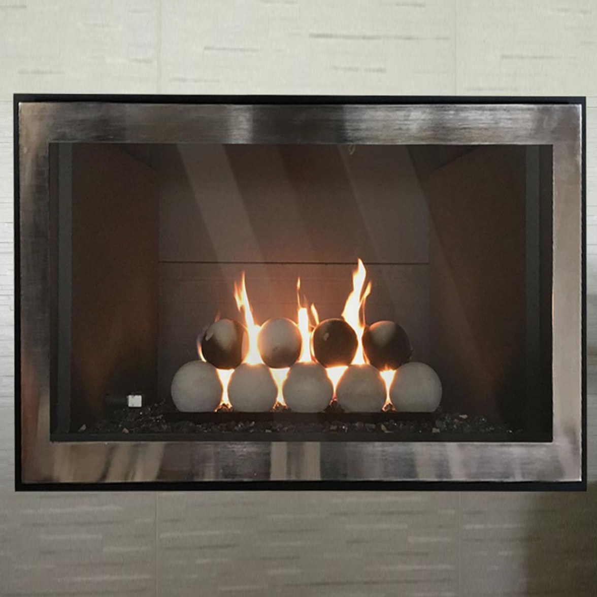 Original Moderne - Single Panel Fireplace Glass Doors
