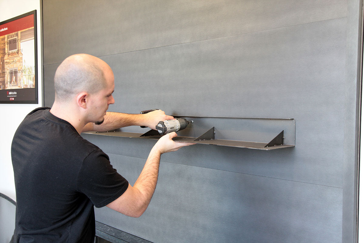 Standard Sizes Non-Combustible Steel Mantel Shelves - 12 Finishes Available