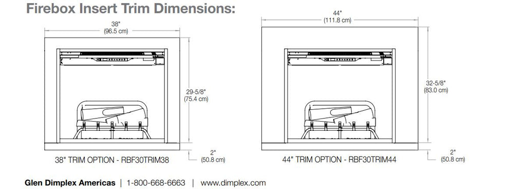 44'' Trim Kit Accessory for Dimplex RBF30 - Revillusion Firebox