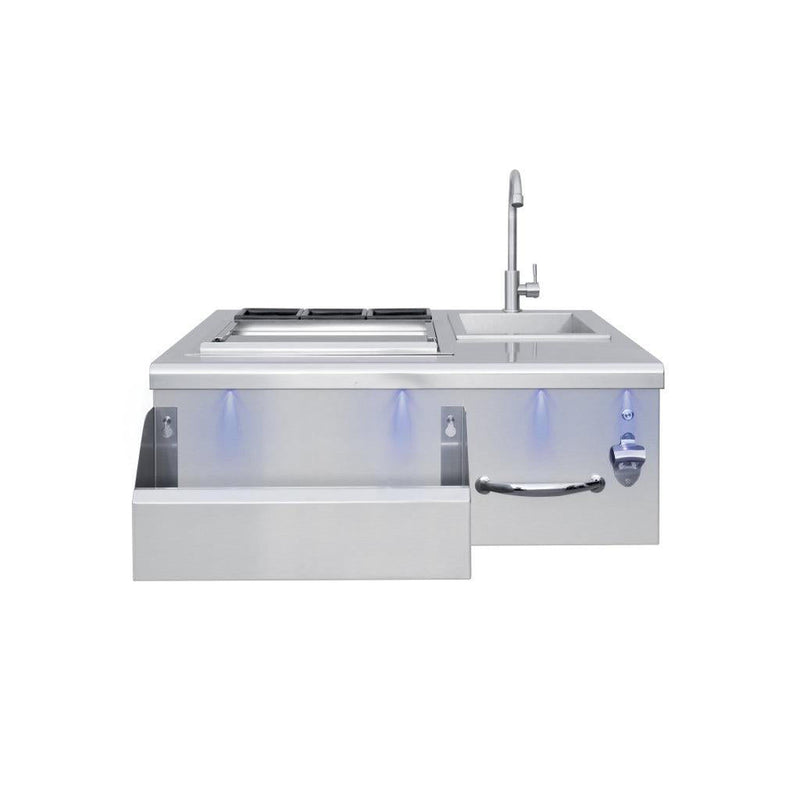 Summerset 30" Stainless Steel Built-In Beverage Center & Prep Station with LED