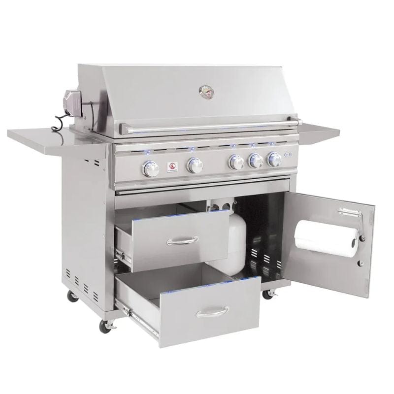 Summerset Deluxe Grill Cart for 40-Inch TRL Pro & TRL 38 Gas Grills