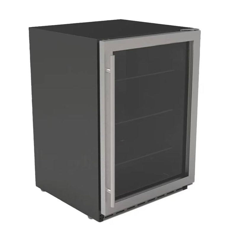 Summerset 24" Outdoor Rated Refrigerator with Glass Door & Glass Shelves