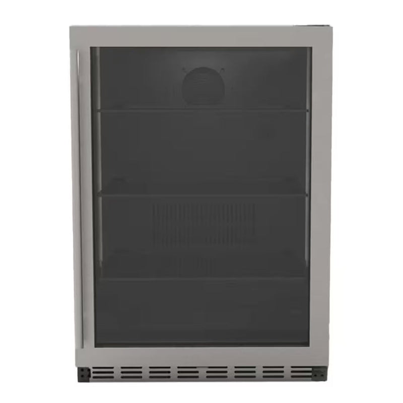 Summerset 24" Outdoor Rated Refrigerator with Glass Door & Glass Shelves