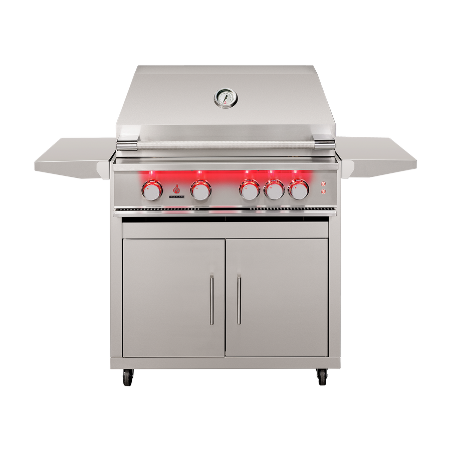 TrueFlame 32-Inch Freestanding Gas Grill with Cart