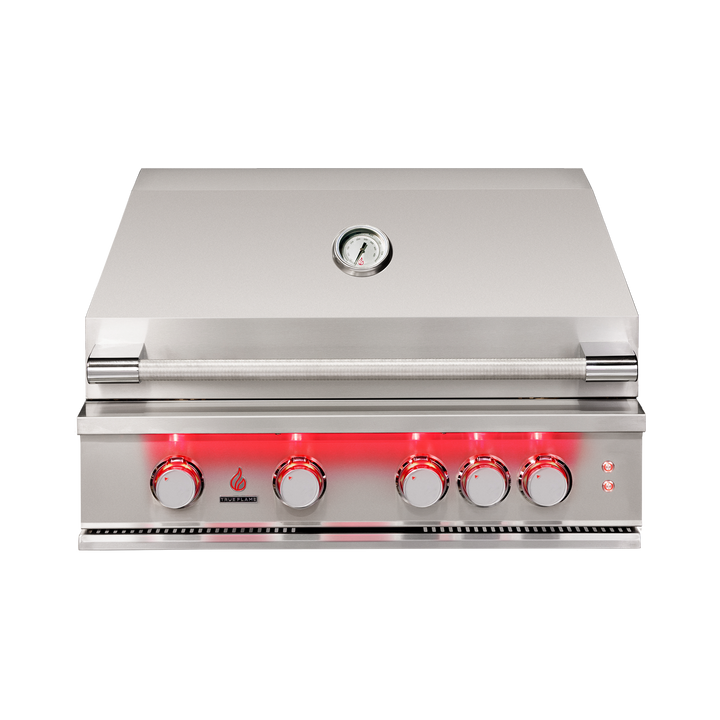 TrueFlame 32-Inch Built-In Gas Grill — manufacturer front view